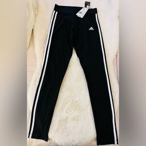Adidas Women Black Joggers with White Stripes in Size Small 🌸
